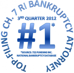 Top Filing Chapter 7 Bankruptcy RI Attorney, 3rd quarter 2012